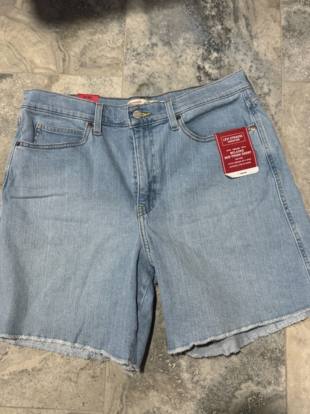 Levi's Light Blue Vintage High-Waist Relaxed Denim Shorts